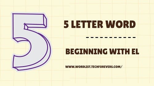 5 Letter Words Beginning With EL